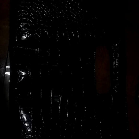 Black Leather Clutch - Picture 1 of 3
